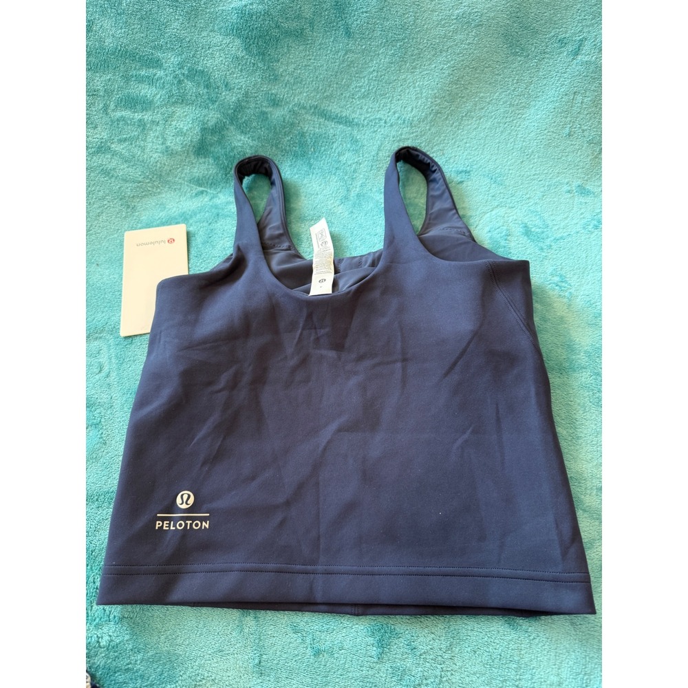 Lululemon x Peloton Glow Up Tank True Navy Blue Size 4 WT0114S NWT
